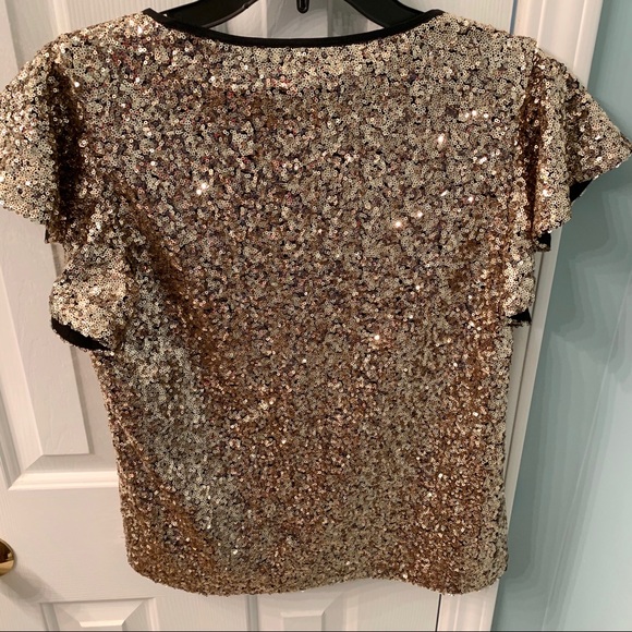 NWT Draper James Gold Sequin Top Size 2 - Picture 4 of 4